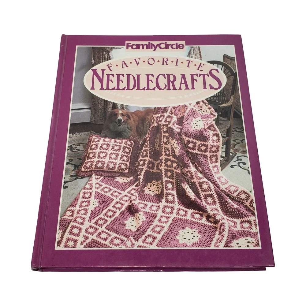 Family Circle Favorite Needlecrafts Vintage Hardcover Knitting Crochet Patterns